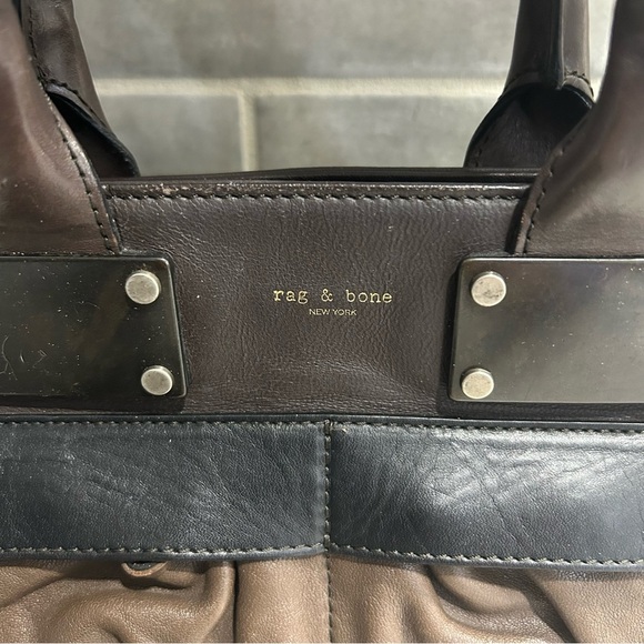 Rag & Bone Realm Two-Tone Leather Satchel Crossbody - Picture 2 of 12